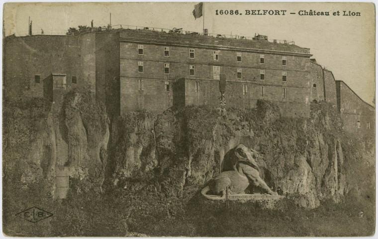 Belfort, le château et Lion.
