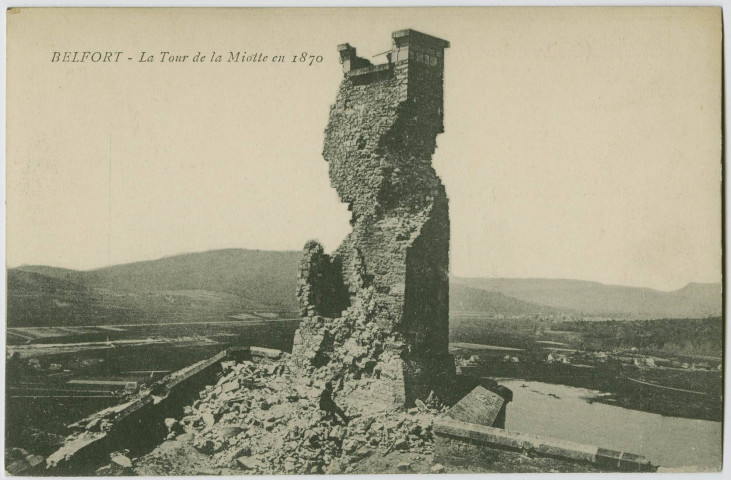 Belfort, la Tour de la Miotte en 1870.