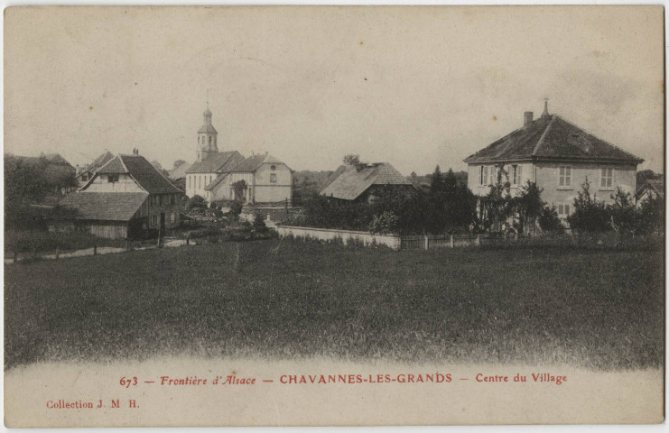 Frontière d'Alsace, Chavannes-les-Grands, centre du village.