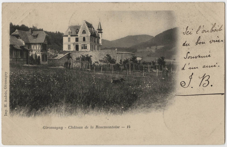 Giromagny, château de la Rosemontoise.