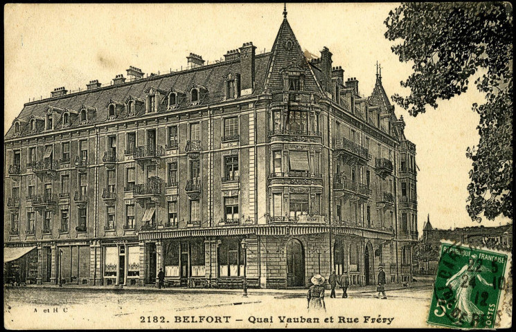 Belfort, quai Vauban et rue Fréry.