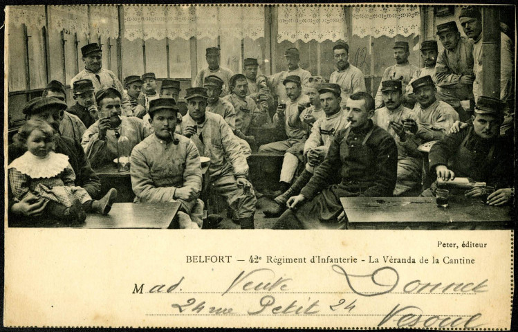 Belfort, 42e Régiment d'Infanterie, la véranda de la cantine.