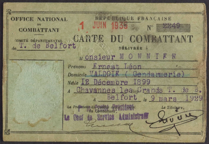 MONNIER Ernest Léon