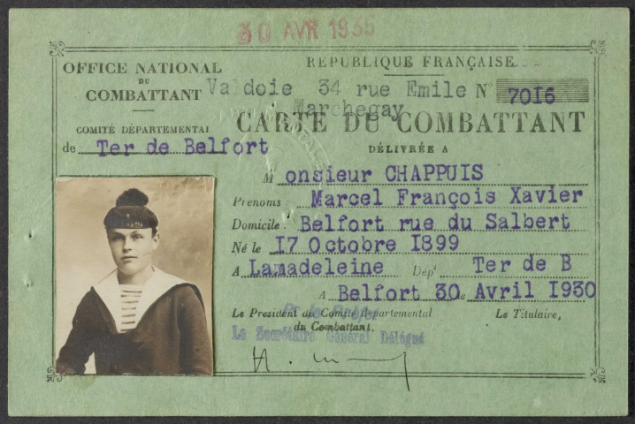 CHAPPUIS Marcel François Xavier