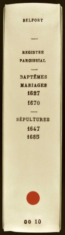 Baptêmes 1627-1670, sépultures 1647-1685