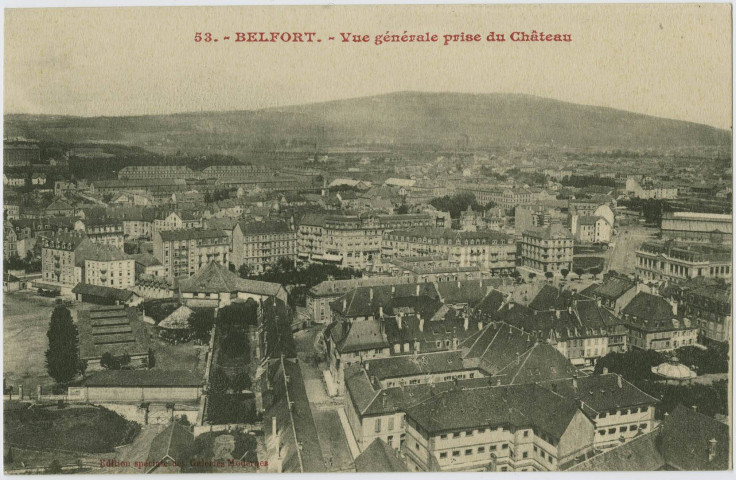 Belfort, vue générale prise du château.