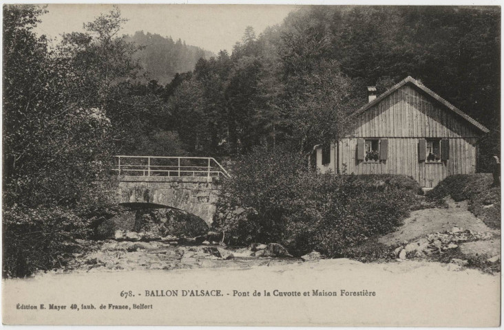 Ballon d'Alsace, pont de la Cuvotte et maison forestière.