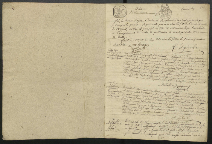 PUBLICATIONS DE MARIAGES 1802-1803