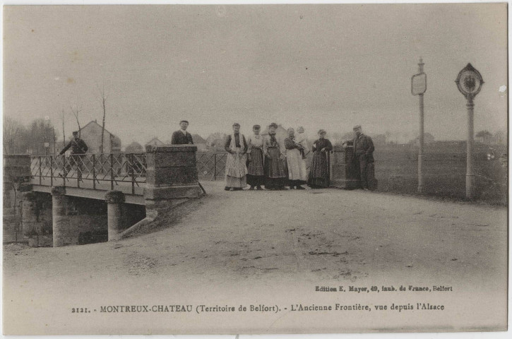 Montreux-Château (Territoire de Belfort), l'ancienne frontière, vue depuis l'Alsace.