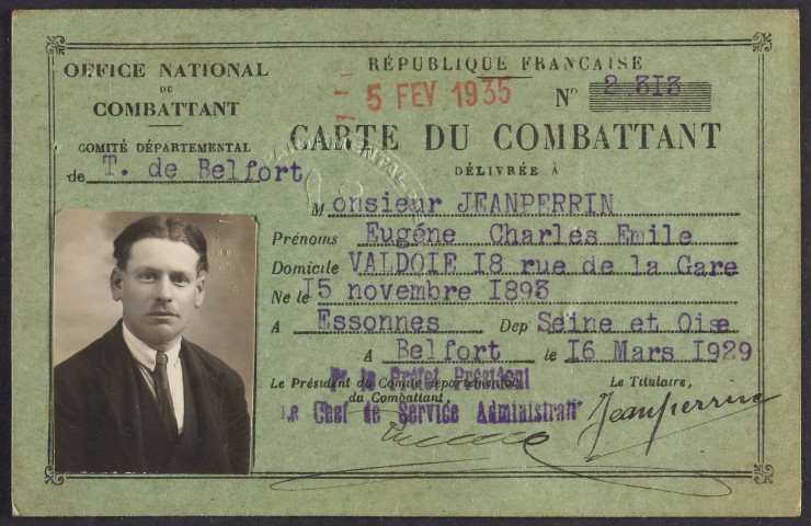 JEANPERRIN Eugène Charles Emile