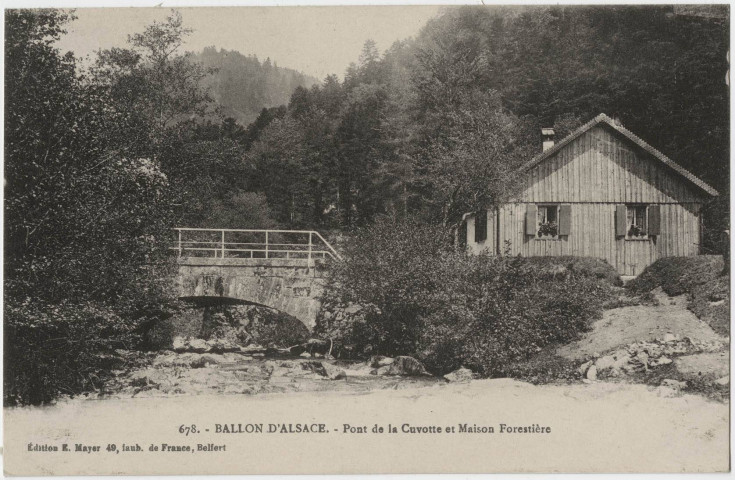Ballon d’Alsace, pont de la Cuvotte et maison forestière.