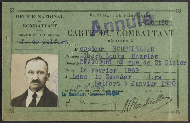 BOUTEILLER Albert Louis Charles