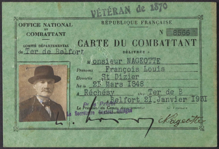 NAGEOTTE François Louis