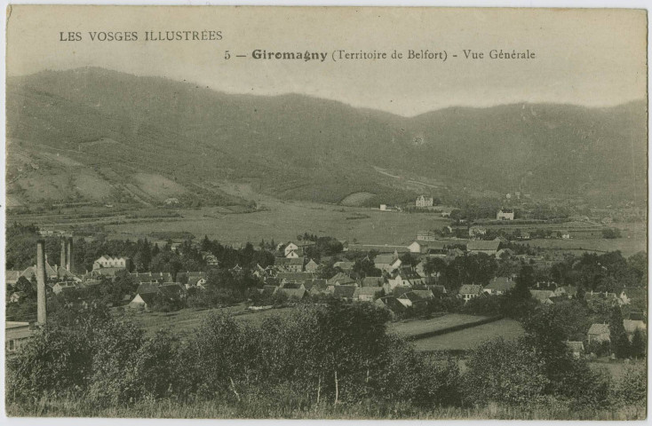 Les Vosges illustrées, Giromagny (Territoire de Belfort), vue générale.