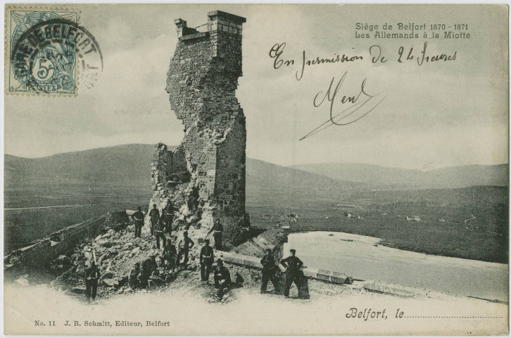 Siège de Belfort 1870-1871, les allemands à la Miotte.
