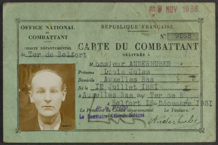 ANDERHUBER Louis Jules