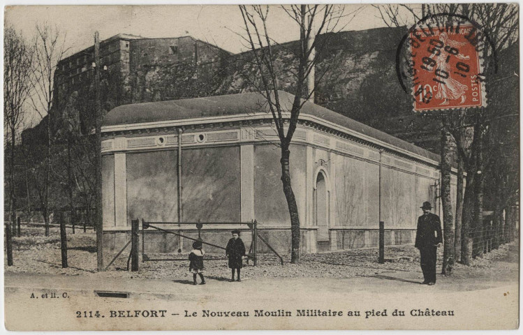 Belfort, le nouveau moulin militaire au pied du château.