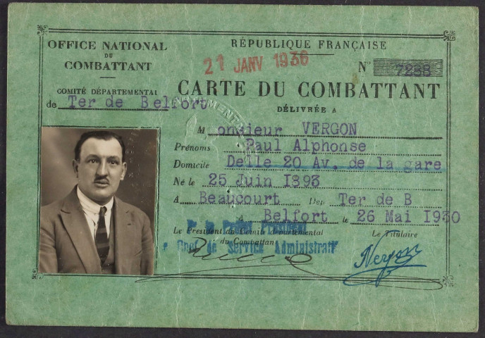 VERGON Paul Alphonse