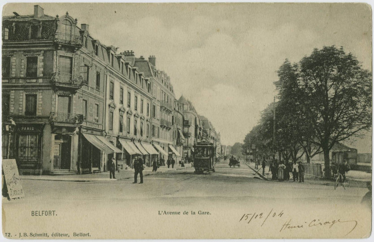 Belfort, l'avenue de la gare.