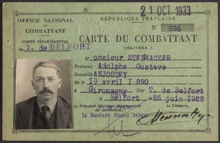 STENNACKER Adolphe Gustave