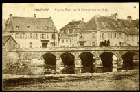 Belfort, vue du pont sur la Savoureuse en 1855.