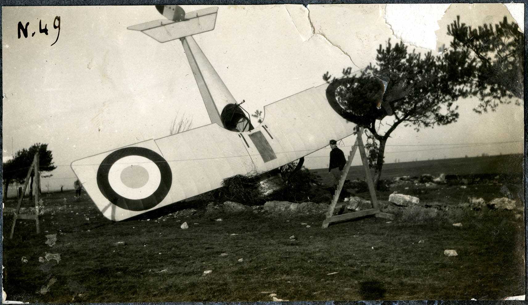 Accident d'un avion de chasse français.