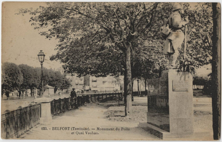 Belfort (Territoire), monument du Poilu et quai Vauban.