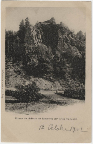 Ruines du château du Rosemont (Ht-Rhin français).