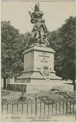 Belfort, la statue Quand Même (œuvre de Mercié).