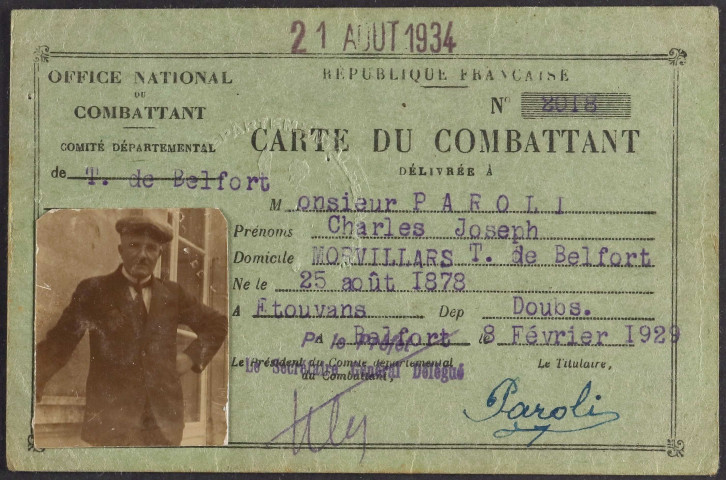 PAROLI Charles Joseph