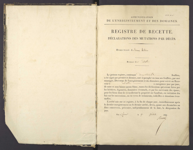 5 octobre 1837 - 17 mars 1841