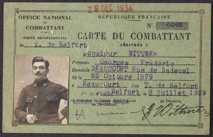 WITTMER Georges Frédéric