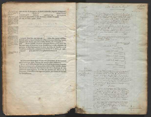 1er vendémiaire an VI 1er germinal an VII