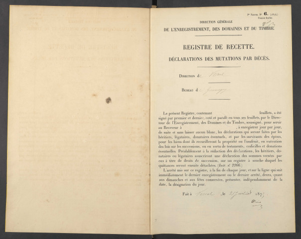 6 décembre 1875 - 1er septembre 1876