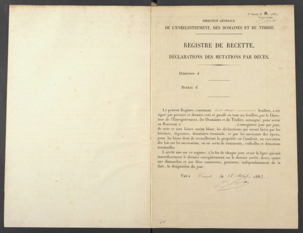 4 octobre 1883 - 6 novembre 1884