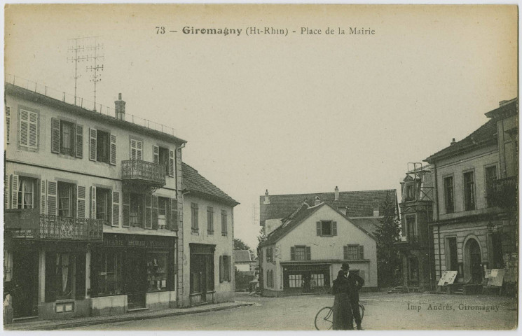 Giromagny (Ht-Rhin), place de la mairie.