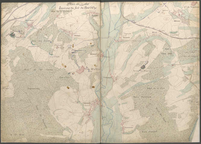 « Atlas du fort du Bois d'Oye construit de 1883 à 1887 » dressé par le génie, direction de Langres, place de Belfort