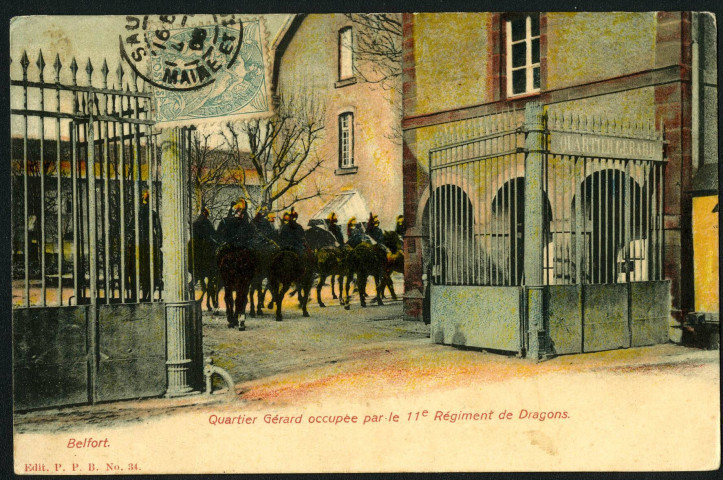 Belfort, Quartier Gérard occupée par le 11e Régiment de Dragons.