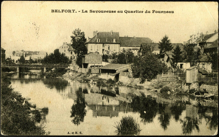 Belfort, la Savoureuse au quartier du Fourneau.
