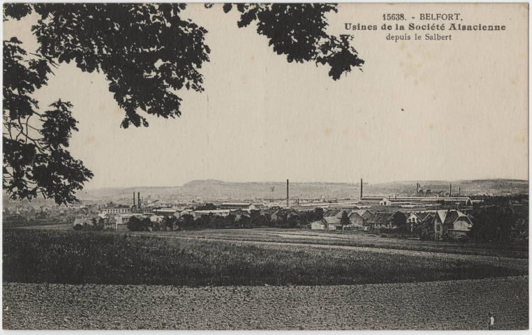 Belfort, usine de la Société Alsacienne depuis le Salbert.