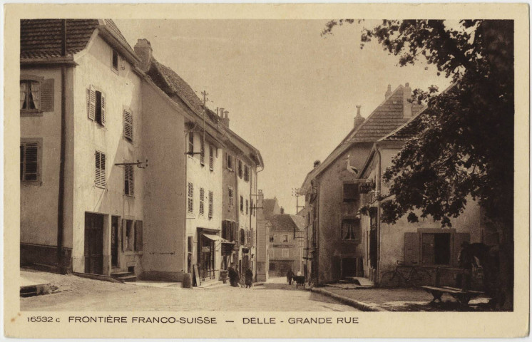 Les beaux sites de France, Frontière Franco-Suisse, Delle , Grande-rue.