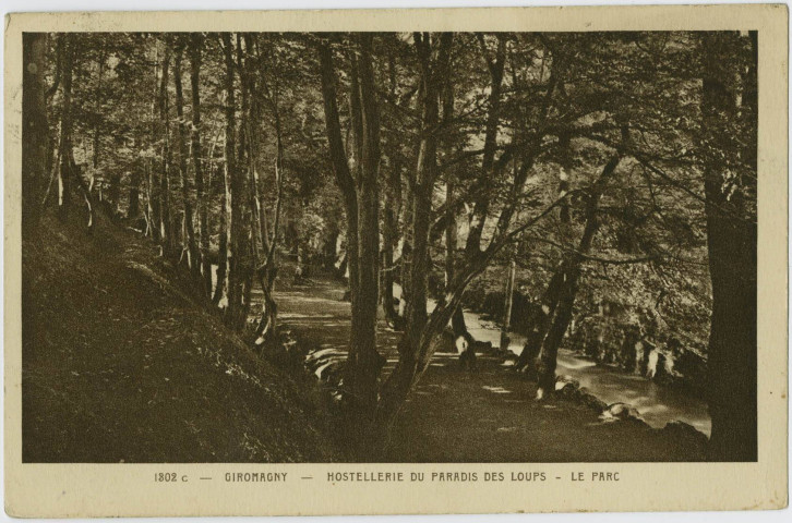 Giromagny, hôstellerie du Paradis des Loups, le parc.