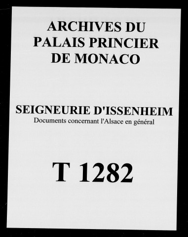Mémoire sur le commerce en Alsace et dans l'évêché de Strasbourg (XVIIe siècle), tableaux de la valeur du pain (1671) et de la valeur des monnaies en Alsace.