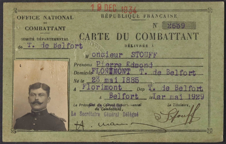 STOUFF Pierre Edmond