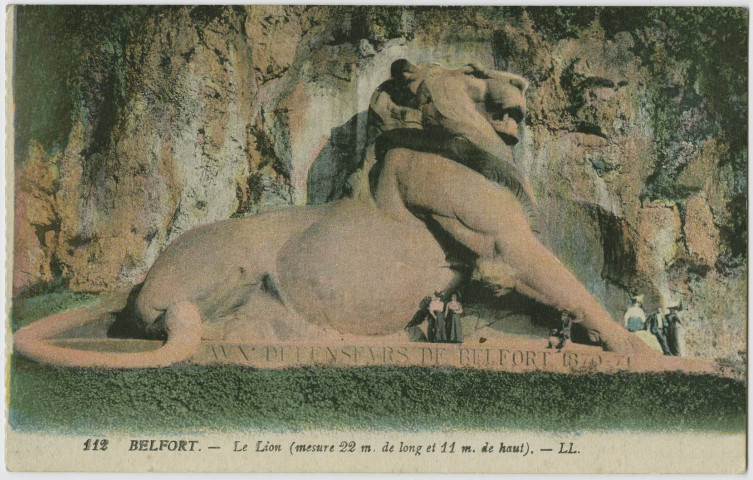 Belfort, le Lion (mesure 22 m. de long et 11 m. de haut).