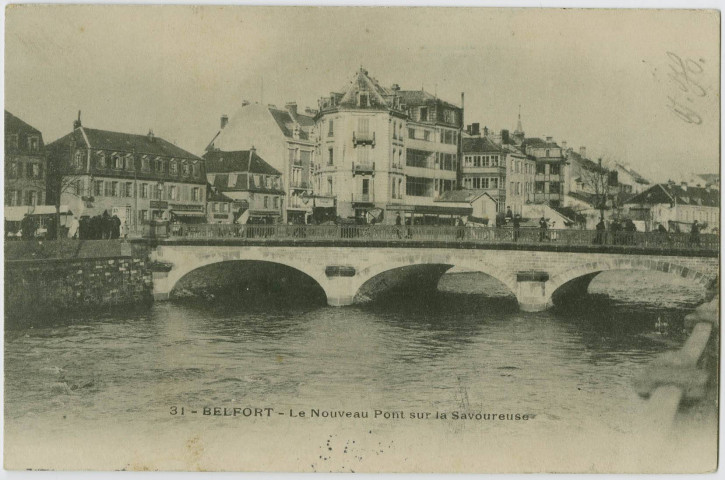 Belfort, le nouveau pont sur la Savoureuse.