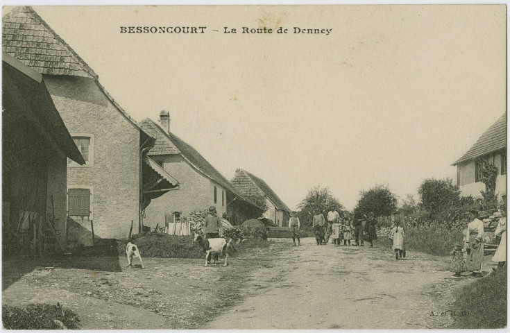 Bessoncourt, la route de Denney.