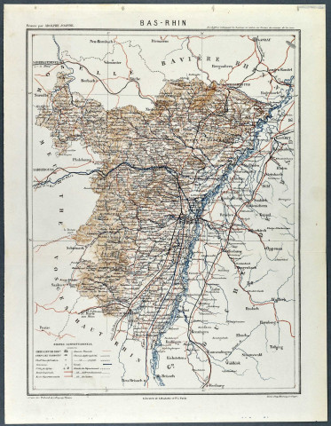 Bas-Rhin, carte du département.