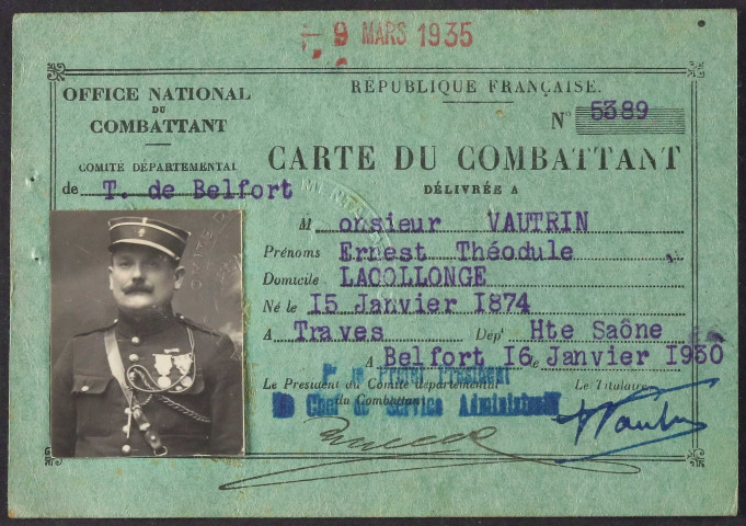 VAUTRIN Ernest Théodule