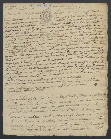 17 janvier 1793 - 31 octobre 1793